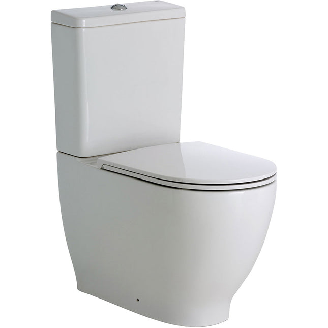 Fienza Rak Moon Back to Wall Toilet Suite, Gloss White ,