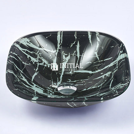 Above Counter Tempered Glass Basin Artistic Square Double Layer 400x400x140 ,