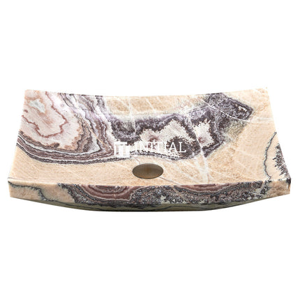 Above Counter Stone Basin Purple Onyx Surface Basin 550x380x140 ,