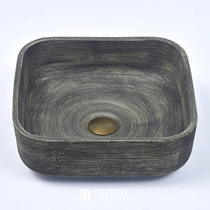 Above Counter Square Basin Antique Grey Porcelain Basin 390x390x140 ,