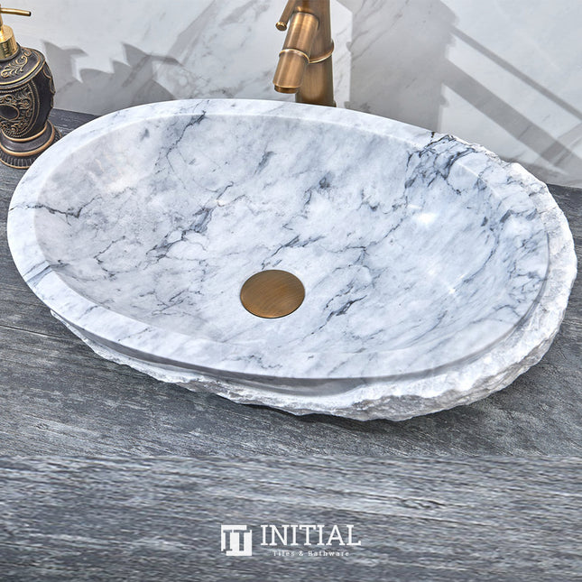 Above Counter Stone Basin Oval Marble Surface Basin 550x350x130 ,