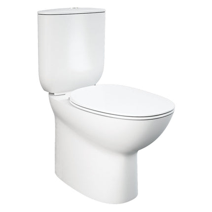 Fienza Rak Morning Back to Wall Toilet Suite, Alpine White, Bottom Inlet ,