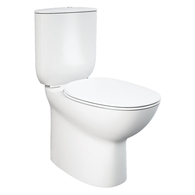 Fienza Rak Morning Back to Wall Toilet Suite, Alpine White, Bottom Inlet ,