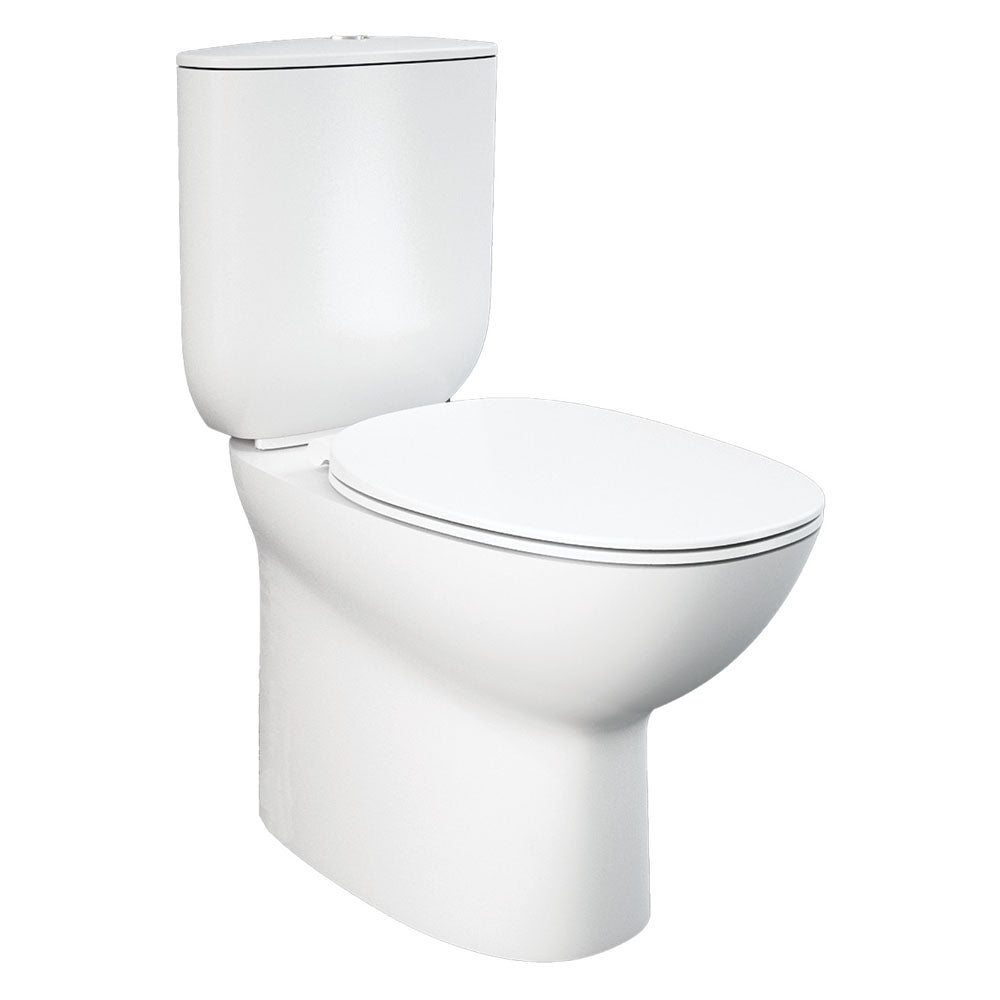 Fienza Rak Morning Back to Wall Toilet Suite, Alpine White, Top Inlet ,