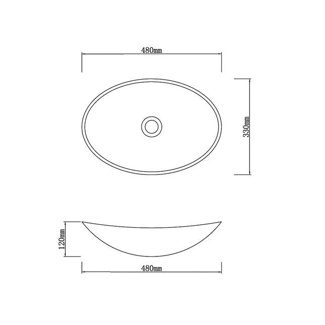 Above Counter Stone Basin Oval Marble Surface Basin 480x330x120 ,