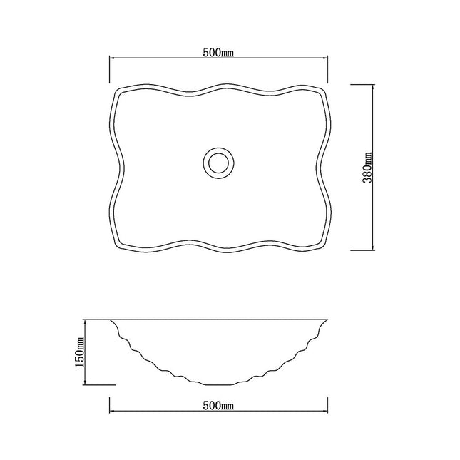 Above Counter Stone Basin Marble Surface Basin 500x380x150 ,