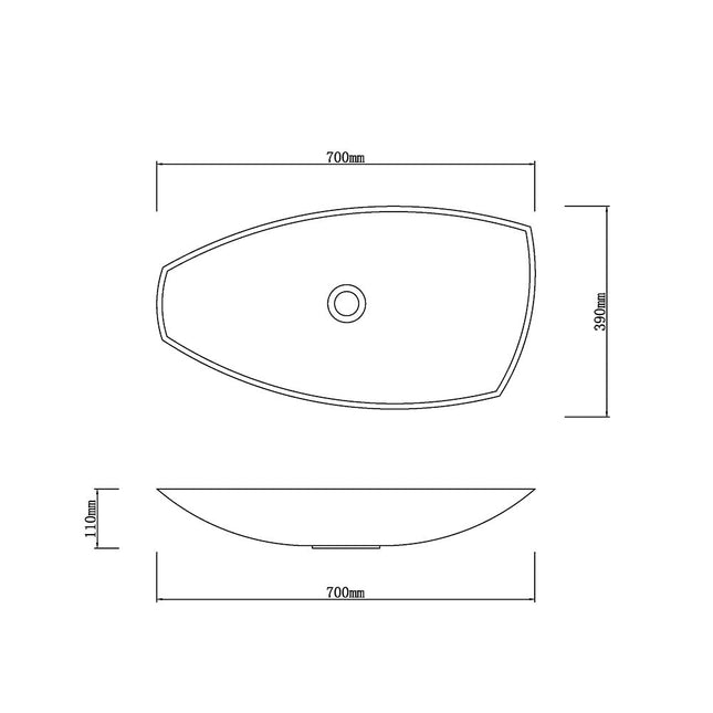 Above Counter Basin Special Shape White Onyx Surface Stone Basin 700x390x110 ,