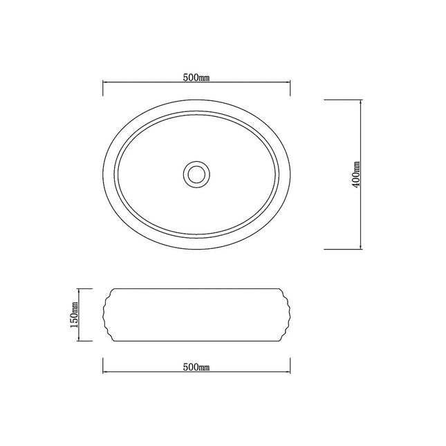 Above Counter Stone Basin Round Marble Surface Basin 430x430x140 ,