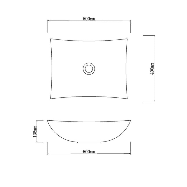 Above Counter Stone Basin Special Shape Marble Surface Basin 500x400x135 ,