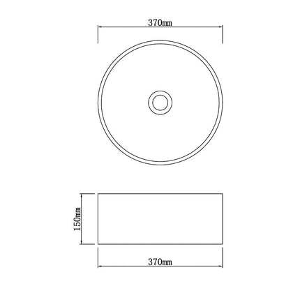 Above Counter Basin Marble Surface Vintage Round Stone Basin 370x370x150 ,