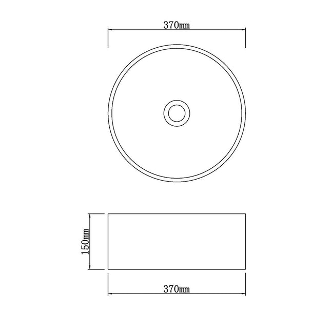 Above Counter Basin Marble Surface Vintage Round Stone Basin 370x370x150 ,