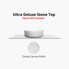 With Ultra Deluxe Stone Top - Cloudy Carrara