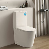 Alice Compact Rimless Back to Wall Toilet Suite Ceramic White 605X380X865 ,