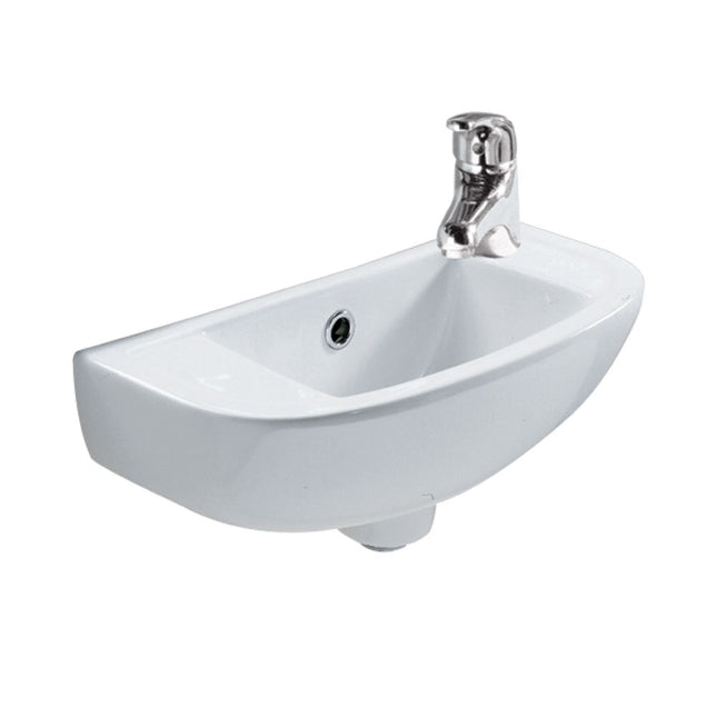 Fienza Rak Compact Gloss White Slim Wall Basin ,