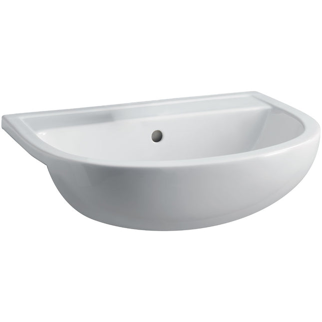 Fienza Rak Gloss White Compact Semi Recessed Basin ,