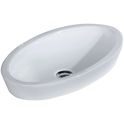 Fienza Rak Resort Gloss White Semi Inset Basin, Oval ,