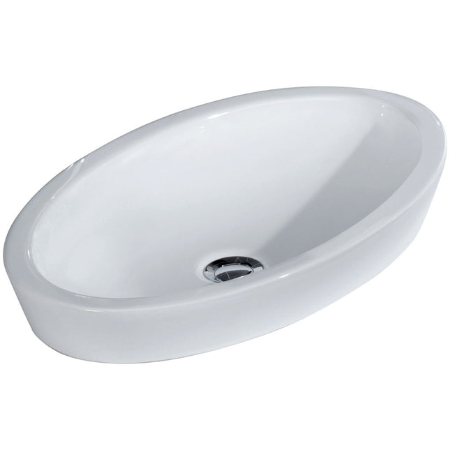 Fienza Rak Resort Gloss White Semi Inset Basin, Oval ,