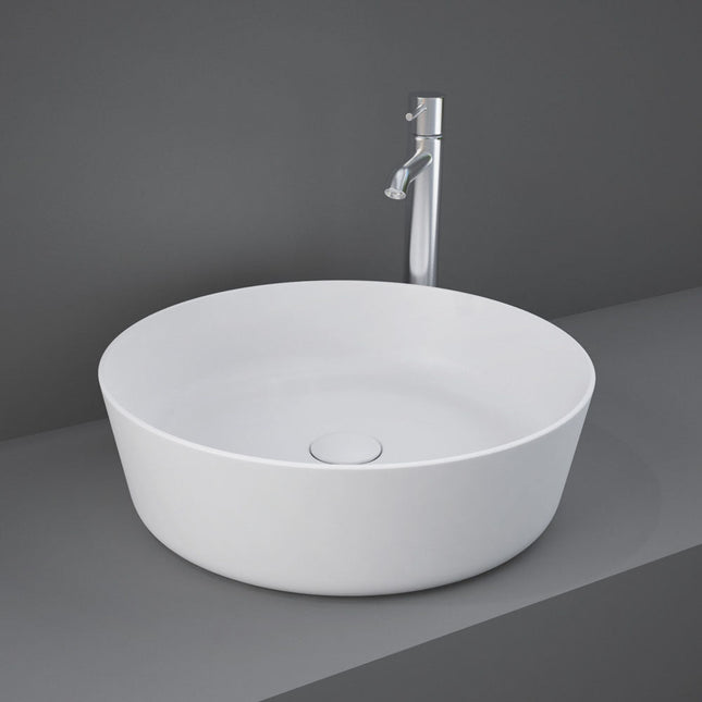 Fienza Rak Alpine White Above Counter Basin, Round ,