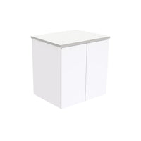 Fienza Fingerpull Gloss White 600 Wall Hung Cabinet, Solid Doors , Cabinet Only
