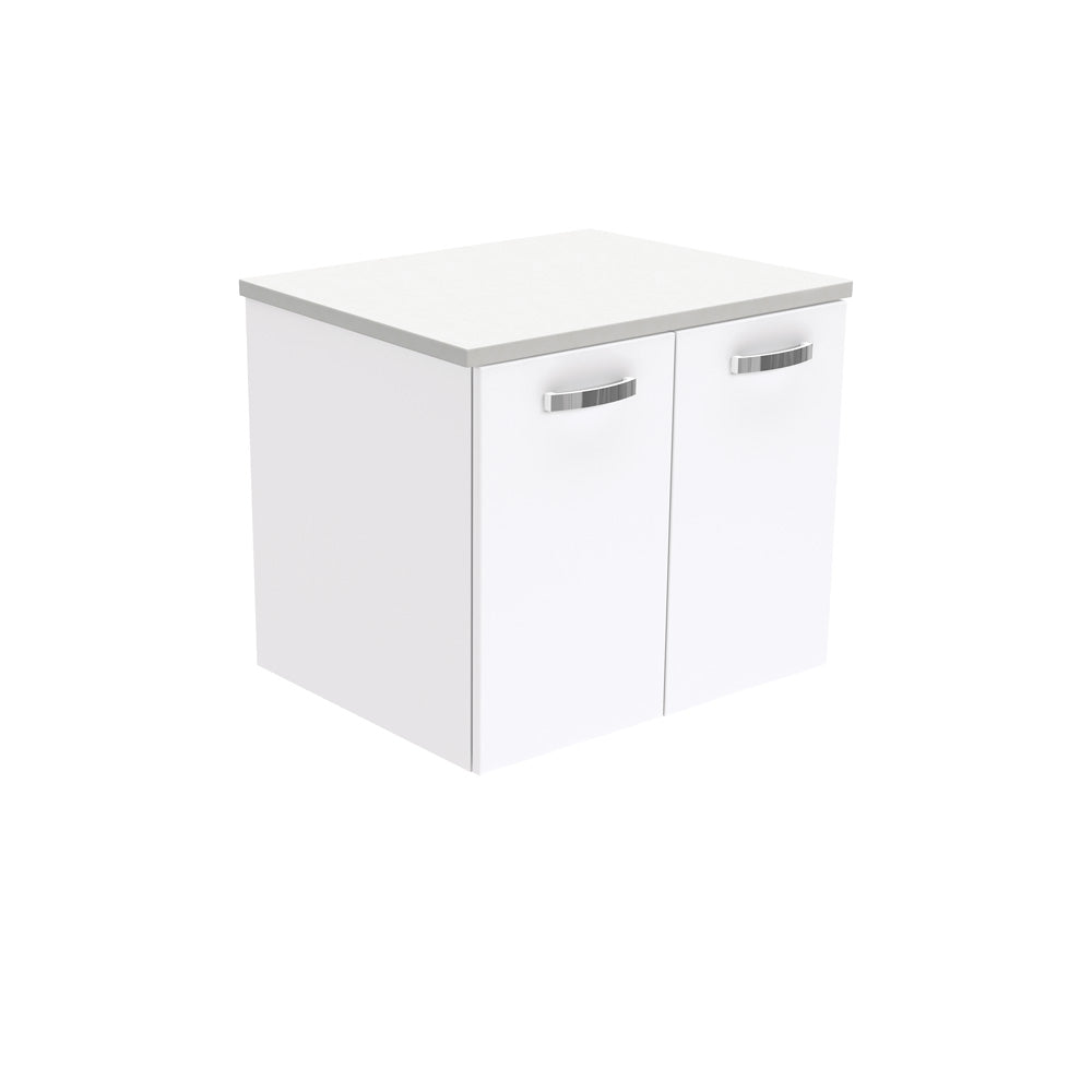 Fienza UniCab Gloss White 600 Wall Hung Cabinet, Solid Doors , Cabinet Only