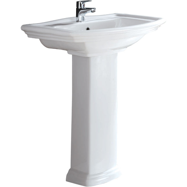 Fieza Rak Washington Gloss White Pedestal Basin ,