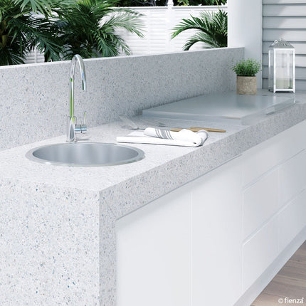 Fienza Tiva Stainless Steel Kitchen Sink, 18L, No Tap Hole, Round ,