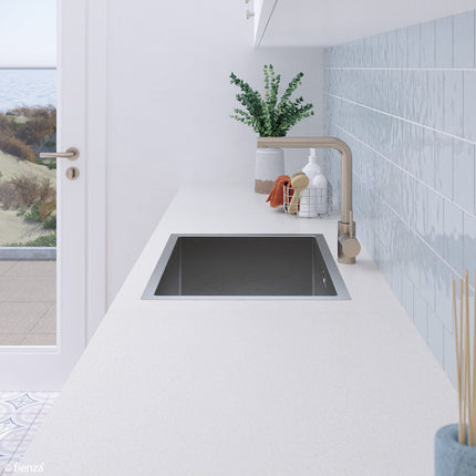 Fienza Hana Stainless Steel Laundry Sink With Overflow, 50L ,