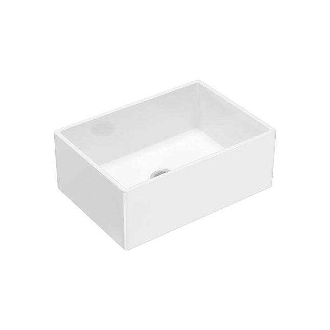 Fienza Charlton Gloss White Small Butler Kitchen Sink, Single Bowl ,