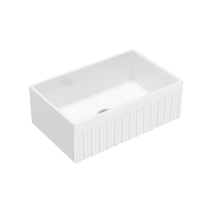 Fienza Charlton Gloss White Medium Butler Kitchen Sink, Single Bowl ,