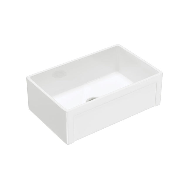 Fienza Winston Gloss White Medium Butler Kitchen Sink, Single Bowl ,