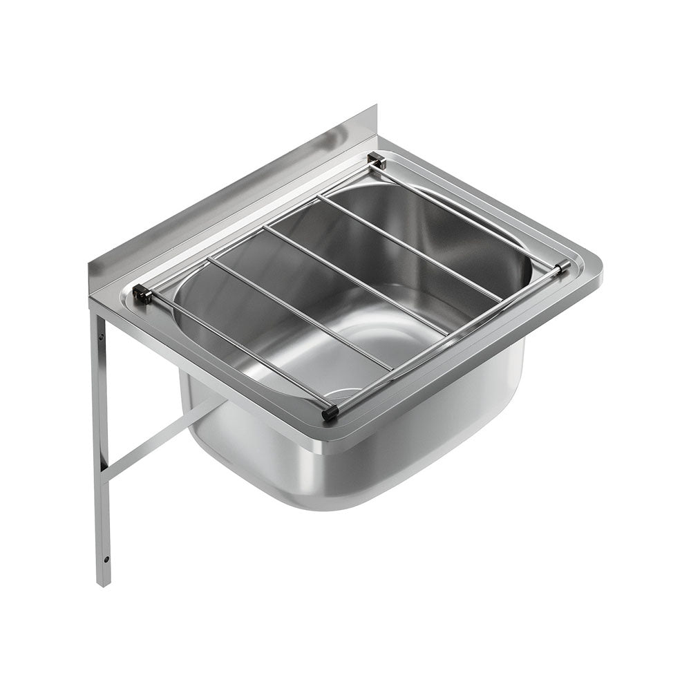 Fienza Cleaners Stainless Steel Sink With Wall Brackets Kit, 35L ,