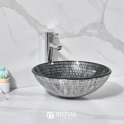 Above Counter Tempered Glass Round Vintage Basin 420x420x145 ,