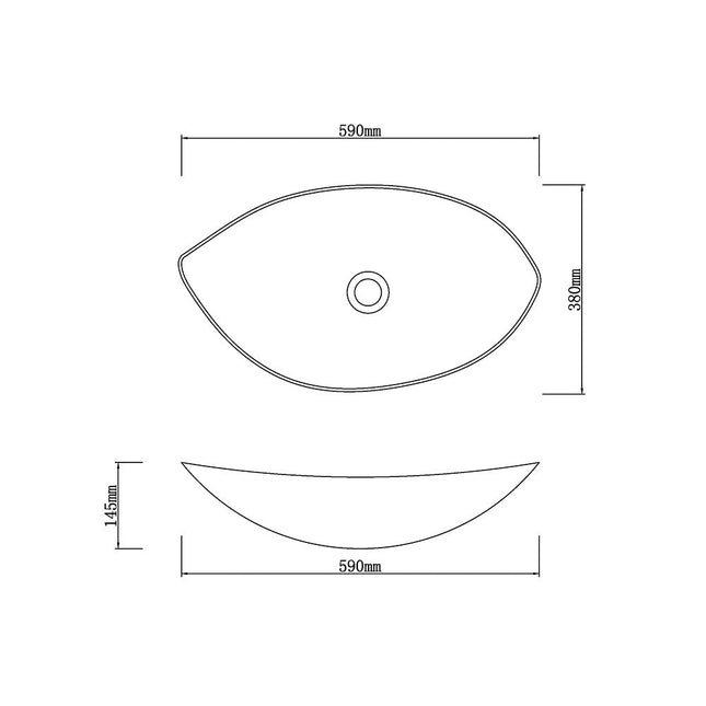 Above Counter Tempered Glass Basin Special Leaf Shape Basin 590x380x145 ,