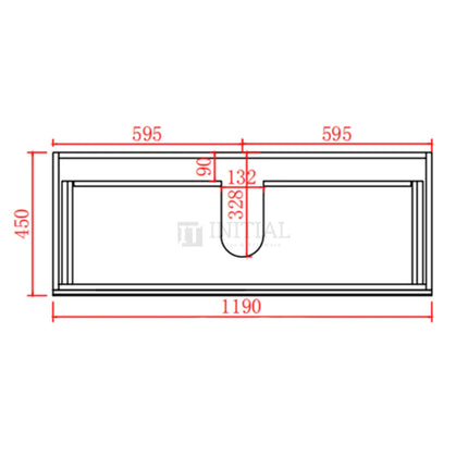 Fremantle Hampton Style Matte White Wall Hung Vanity Cabinet & Ceramic Top Single Bowl 1190W X 450H X 560D ,