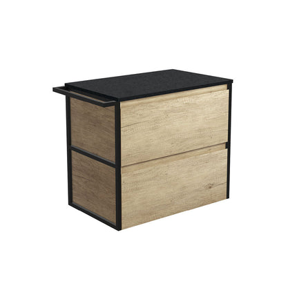 Fienza Amato Scandi Oak 750 Wall Hung Cabinet, Solid Panels, Bevelled Edge , Cabinet Only 1 Frame & 1 Towel Rail