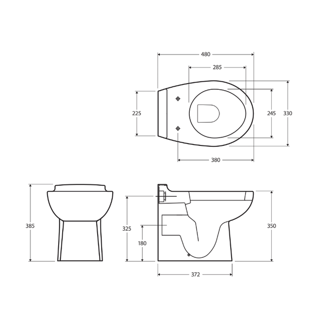 Fienza Rak Junior Wall Faced Toilet Suite, Double Flap ,