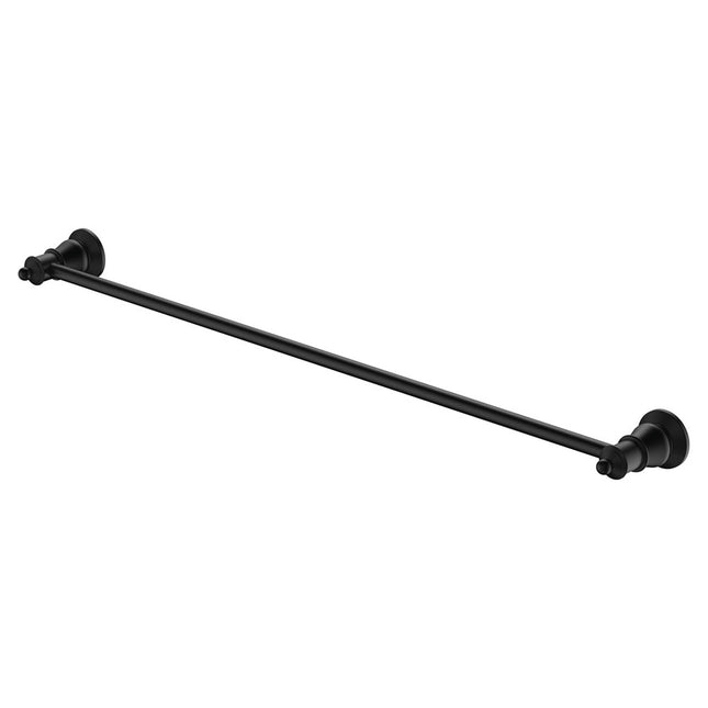 Fienza Lillian 800mm Matte Black Single Towel Rail ,