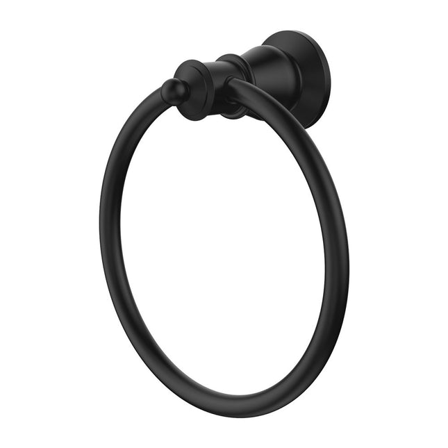 Fienza Lillian Matte Black Hand Towel Ring ,