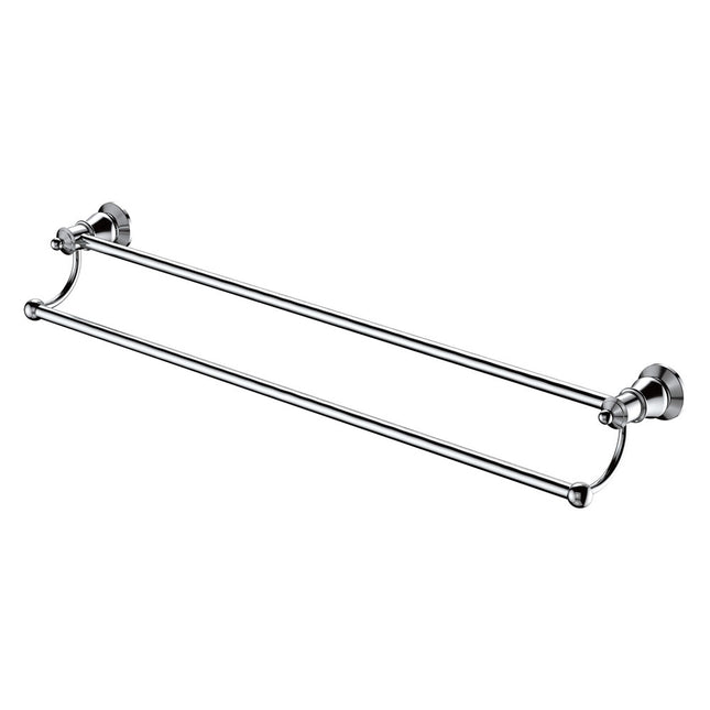 Fienza Lillian 800mm Chrome Double Towel Rail ,