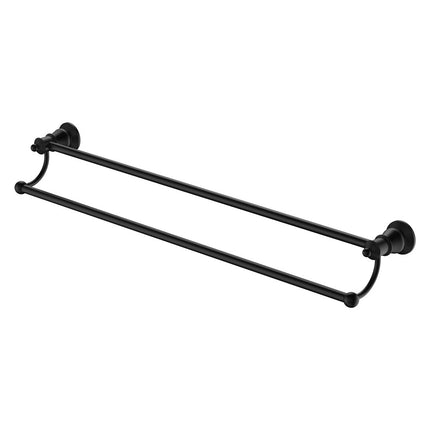 Fienza Lillian 800mm Matte Black Single Double Rail ,
