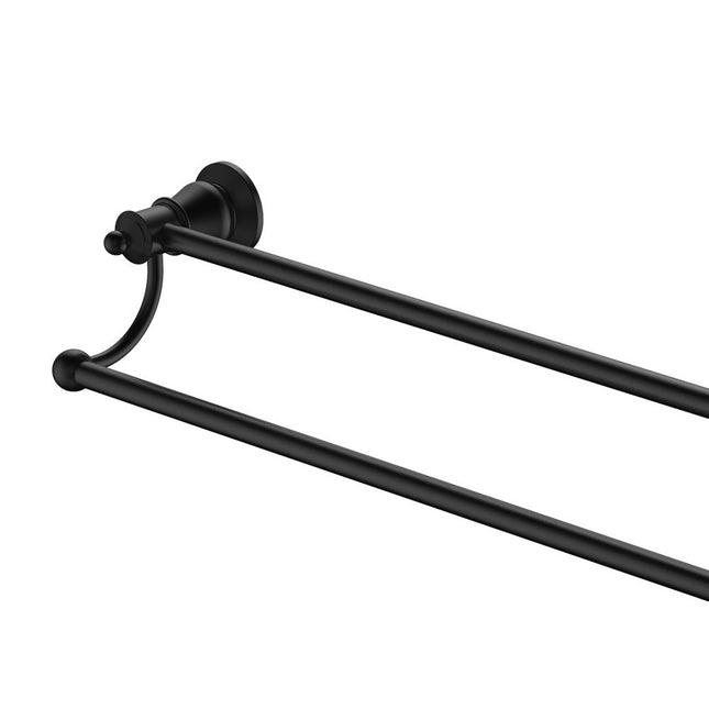 Fienza Lillian 800mm Matte Black Single Double Rail ,