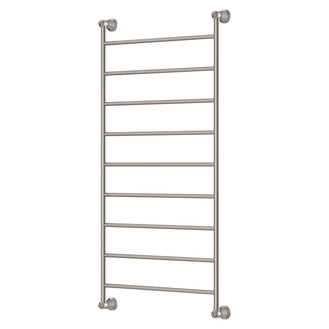 Fienza Lillian 600x1200mm Brushed Nickel Heated Towel Rail (9 Bars) ,