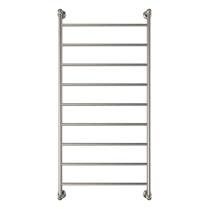 Fienza Lillian 600x1200mm Brushed Nickel Heated Towel Rail (9 Bars) ,