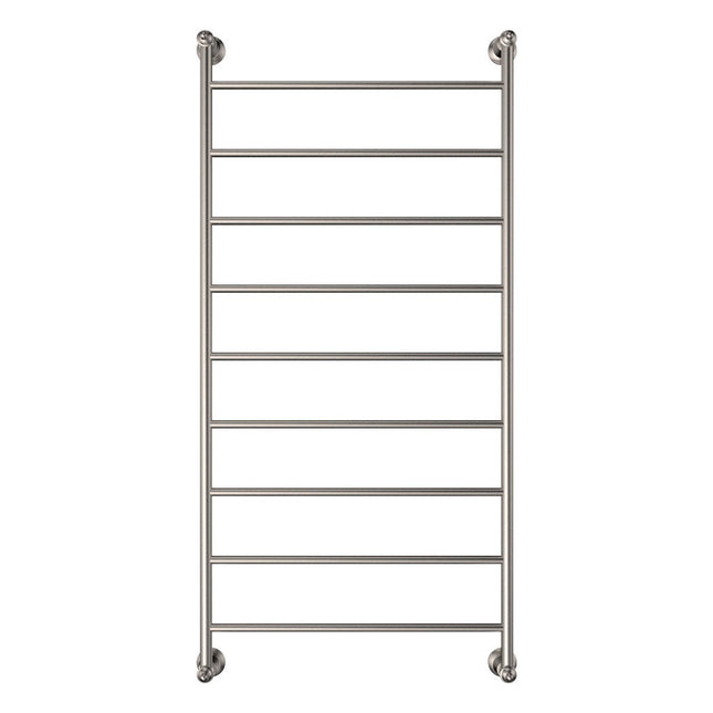 Fienza Lillian 600x1200mm Brushed Nickel Heated Towel Rail (9 Bars) ,