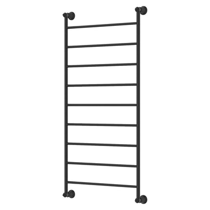 Fienza Lillian 600x1200mm Matte Black Heated Towel Rail (9 Bars) ,