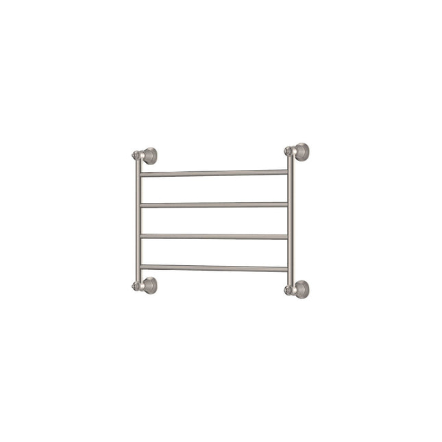 Fienza Lillian 600x450mm Brushed Nickel Heated Towel Rail (4 Bars) ,