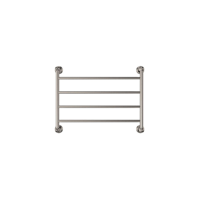 Fienza Lillian 600x450mm Brushed Nickel Heated Towel Rail (4 Bars) ,