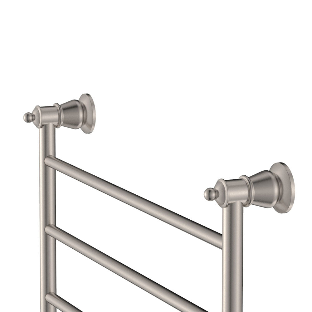 Fienza Lillian 600x450mm Brushed Nickel Heated Towel Rail (4 Bars)