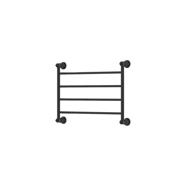 Fienza Lillian 600x450mm Matte Black Heated Towel Rail (4 Bars) ,
