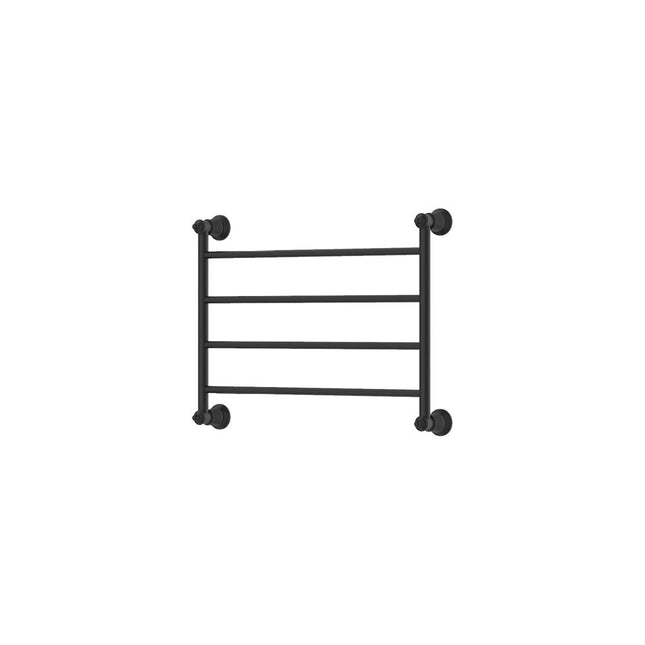 Fienza Lillian 600x450mm Matte Black Heated Towel Rail (4 Bars) ,